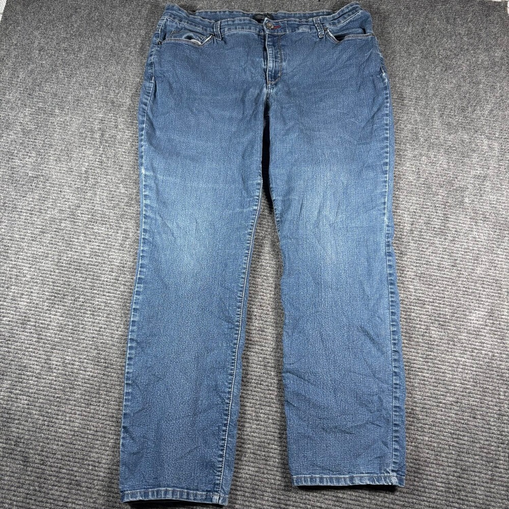 Faded Glory Jeans Women 22W Blue Excellent Straight Leg Denim Mid Rise